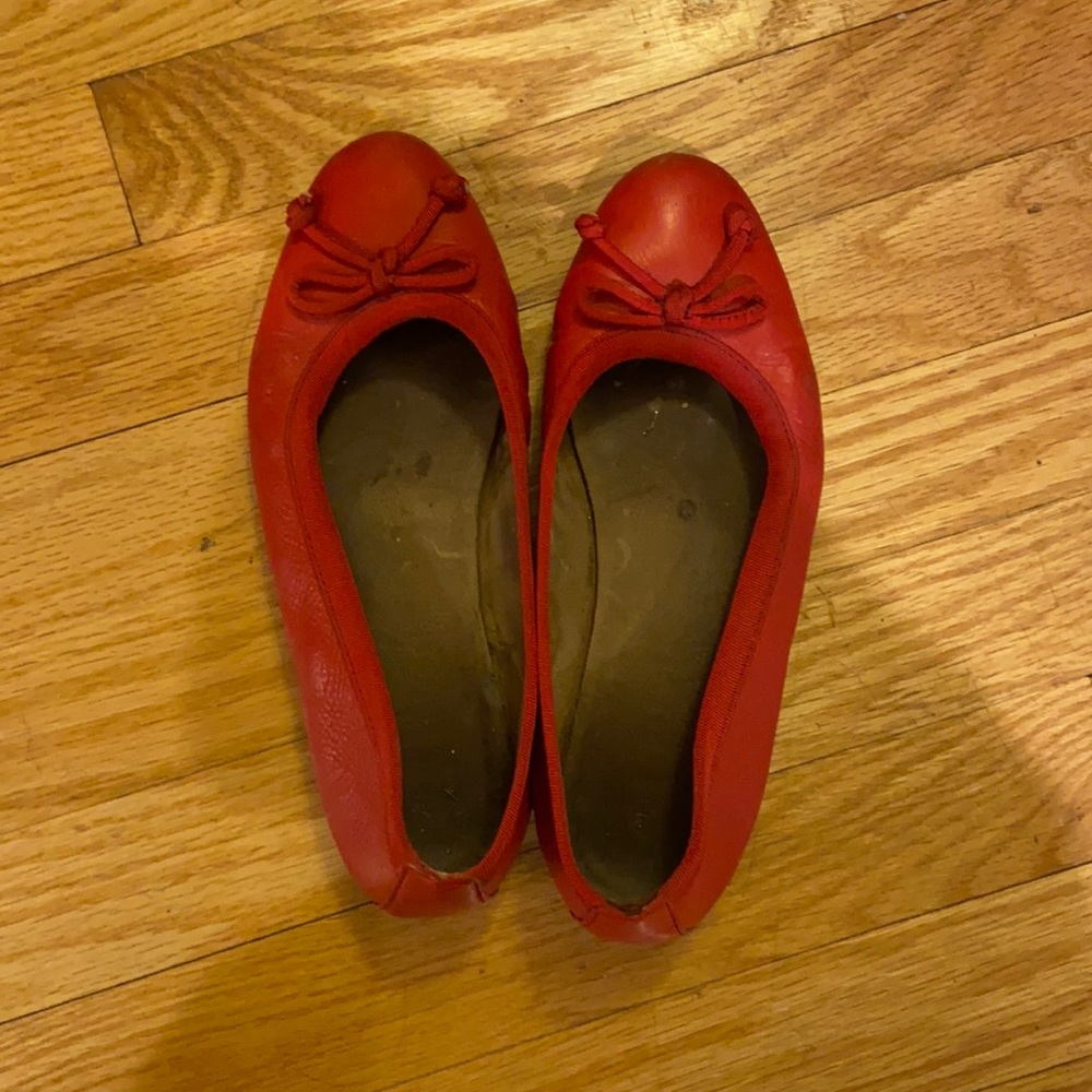 Red Ballet Flats by Aerosoles